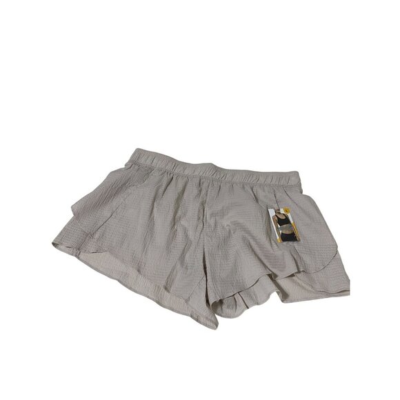 Avia Light Beige Womens Activewear Running Shorts With Inner Liner - Picture 1 of 5